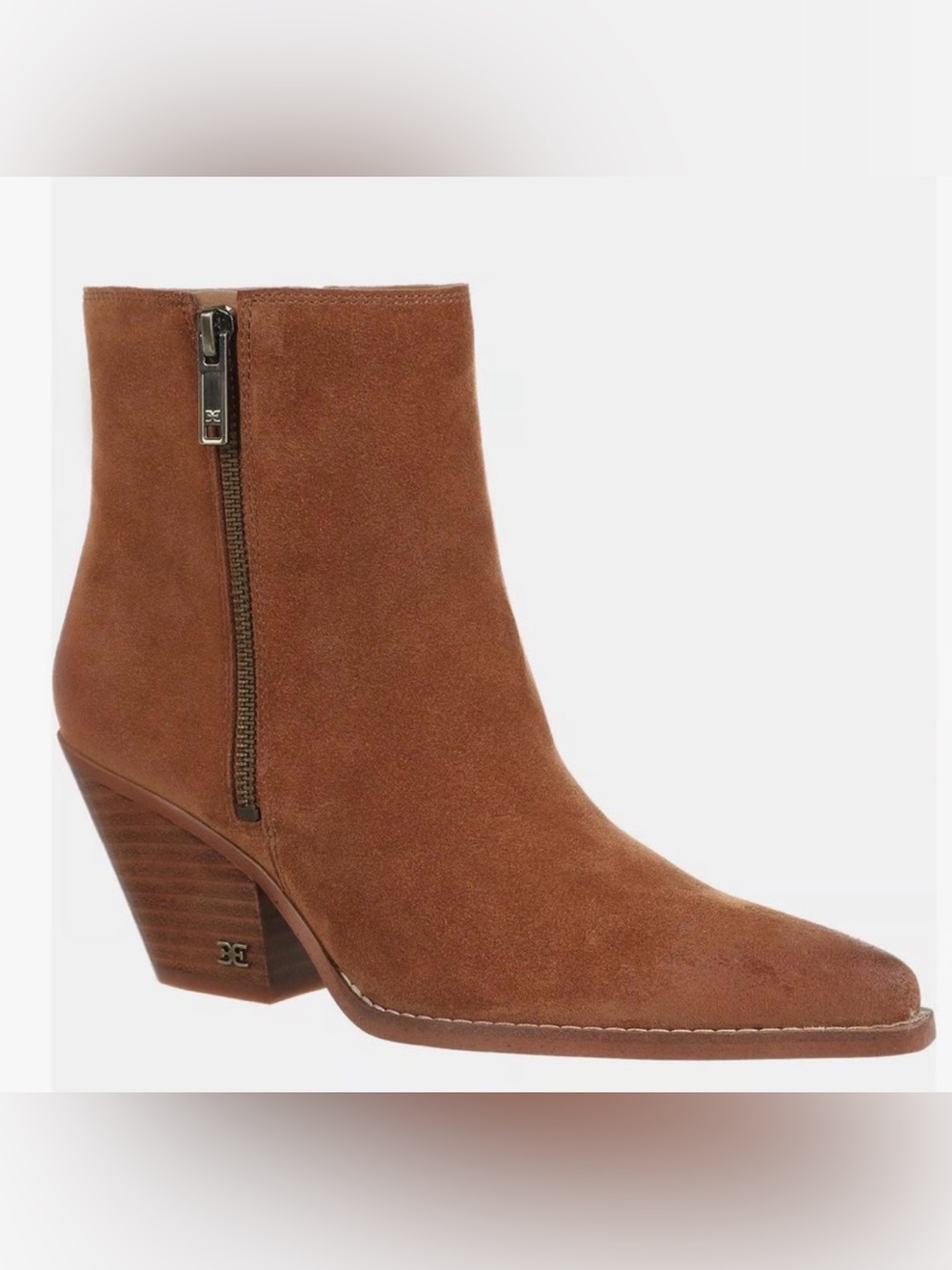 Suede Brown Leather Booties Sam Edelman Jane